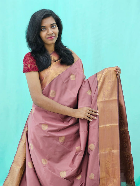 Kanchipuram Blended Mini Fancy Silk Saree 1009