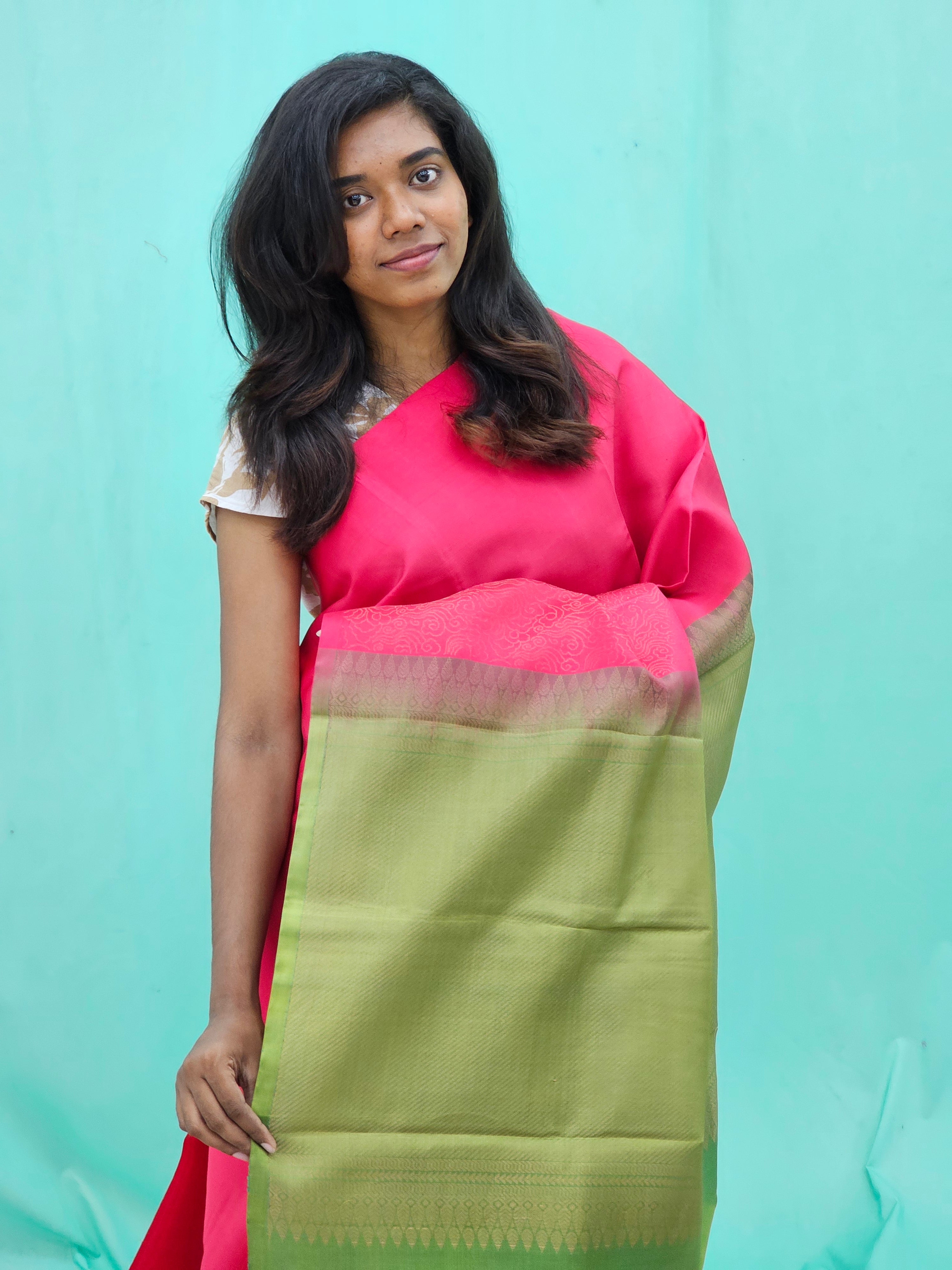 Kanchipuram Pure Half and Half Silk Saree 001