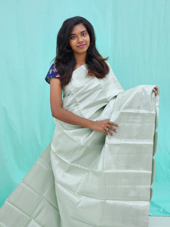Kanchipuram Blended Self Tissue Silk Saree 014