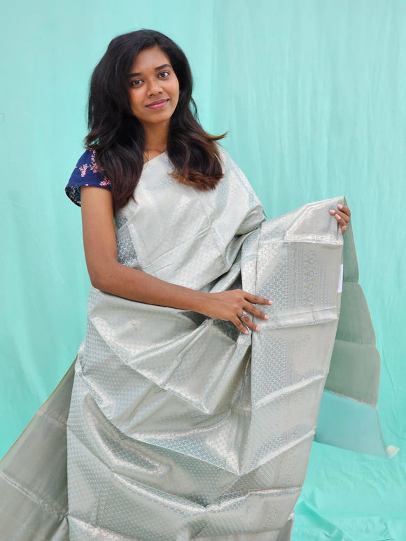 Kanchipuram Blended Self Tissue Silk Saree 020