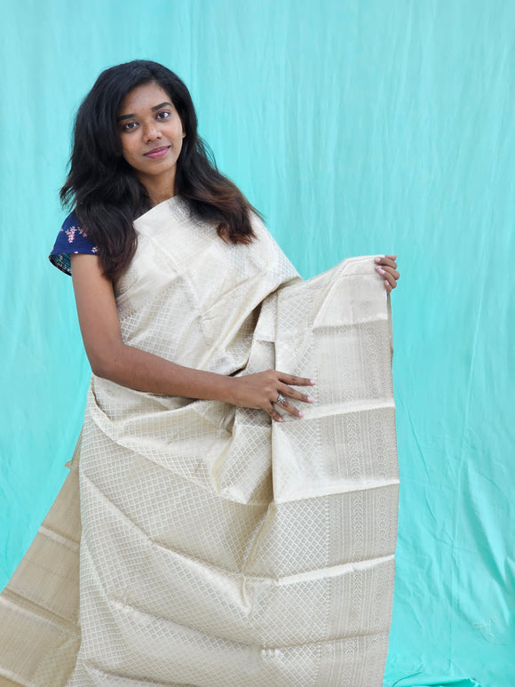 Kanchipuram Blended Self Tissue Silk Saree 023