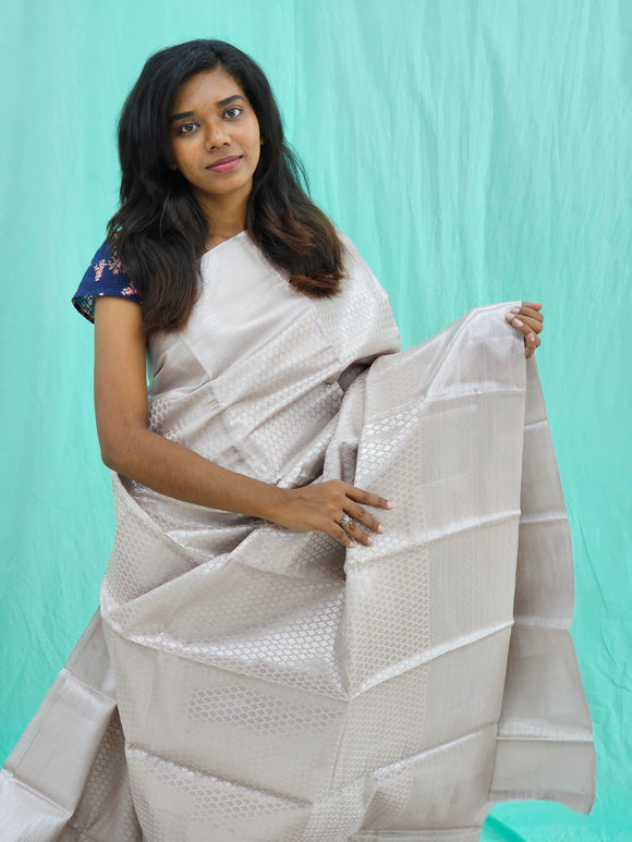 Kanchipuram Blended Self Tissue Silk Saree 026