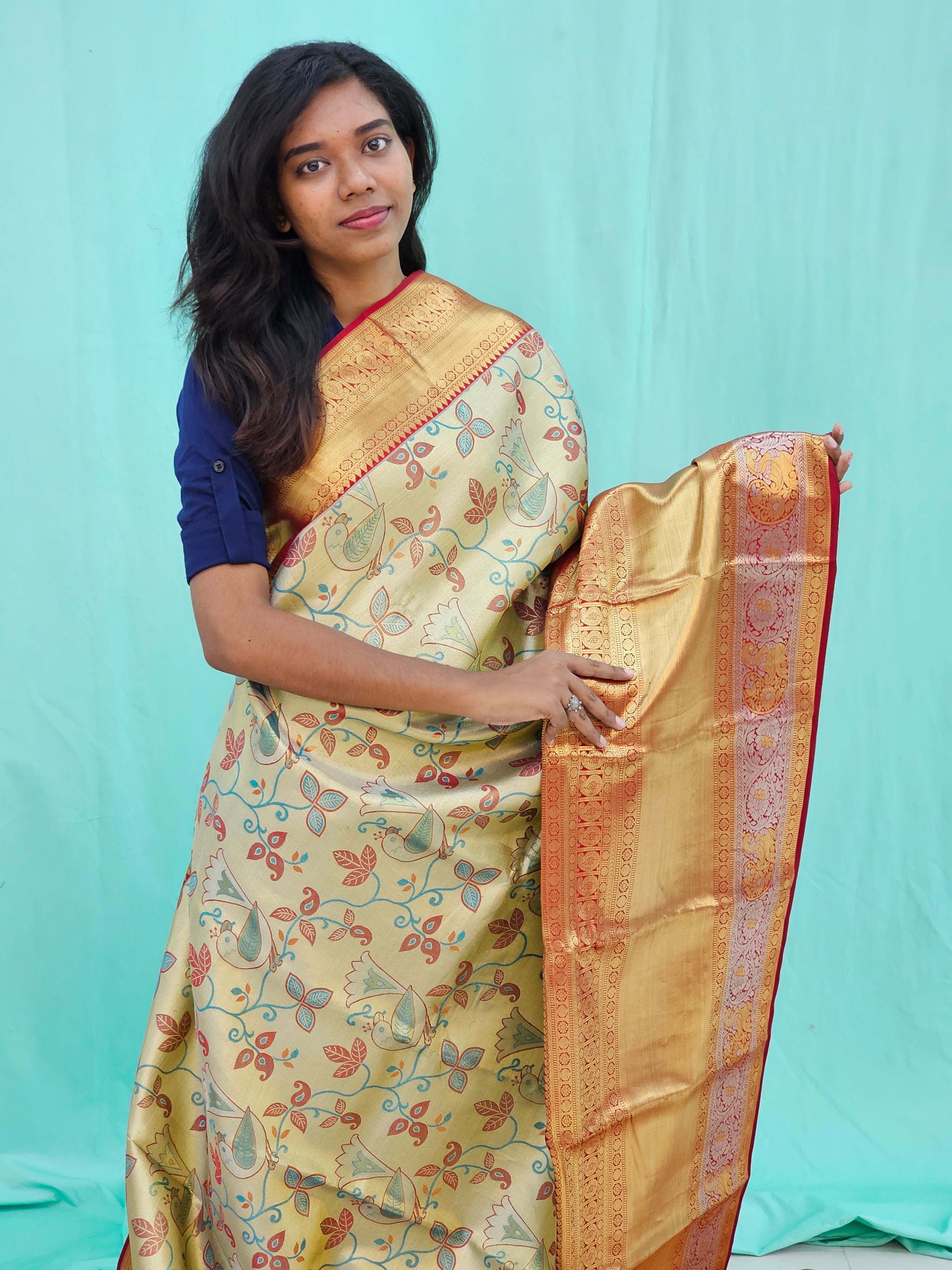 Kanchipuram Pure Tissue Silk Saree 001