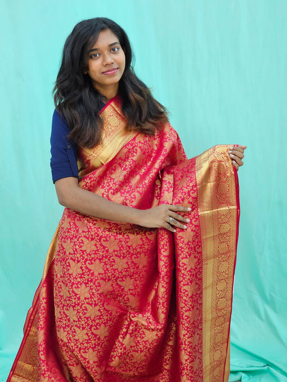 Kanchipuram Pure High Bridal Silk Saree 015