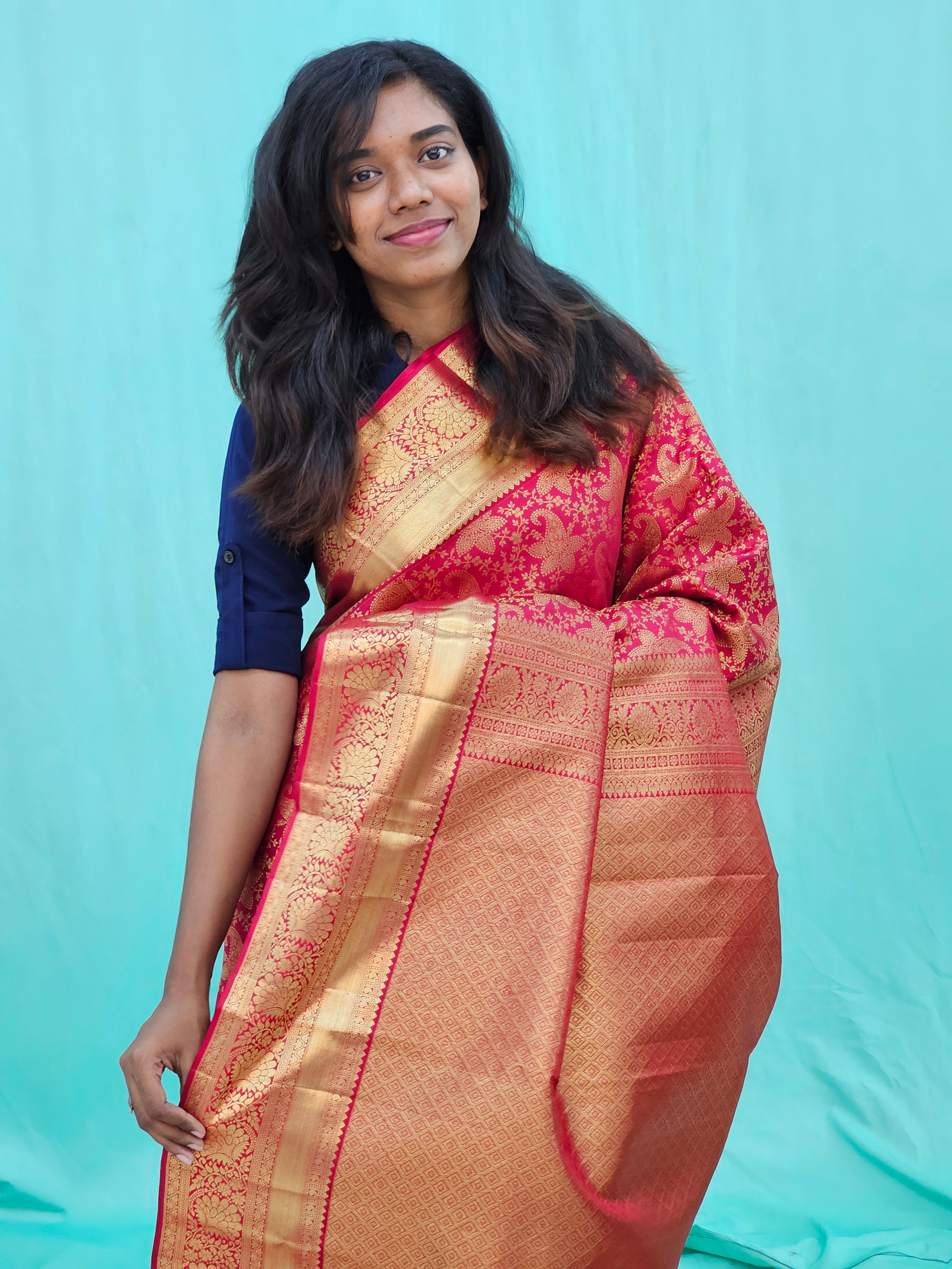 Kanchipuram Pure High Bridal Silk Saree 015