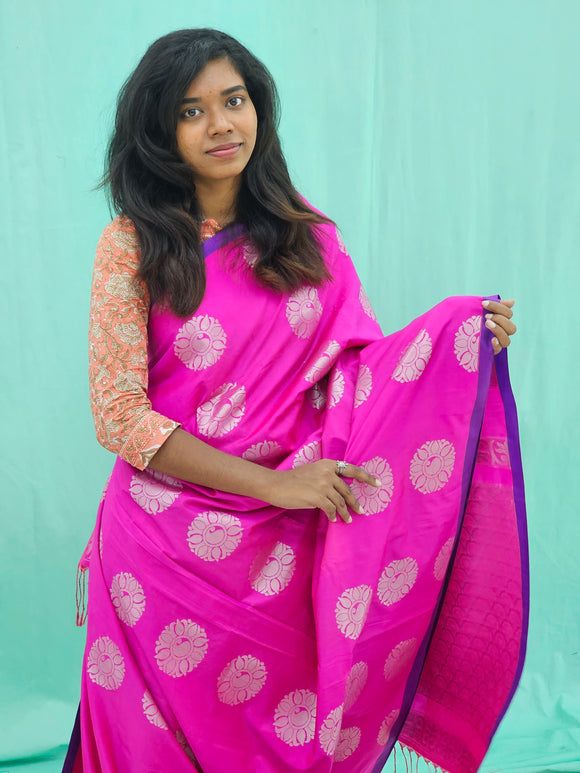 Kanchipuram Blended Soft Silk Silk Saree 042
