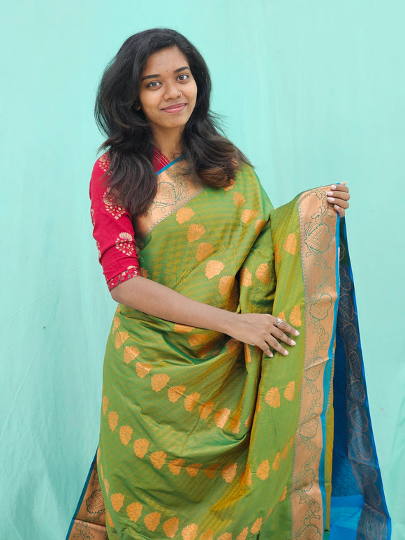 Kanchipuram Blended Trendy Silk Saree 090