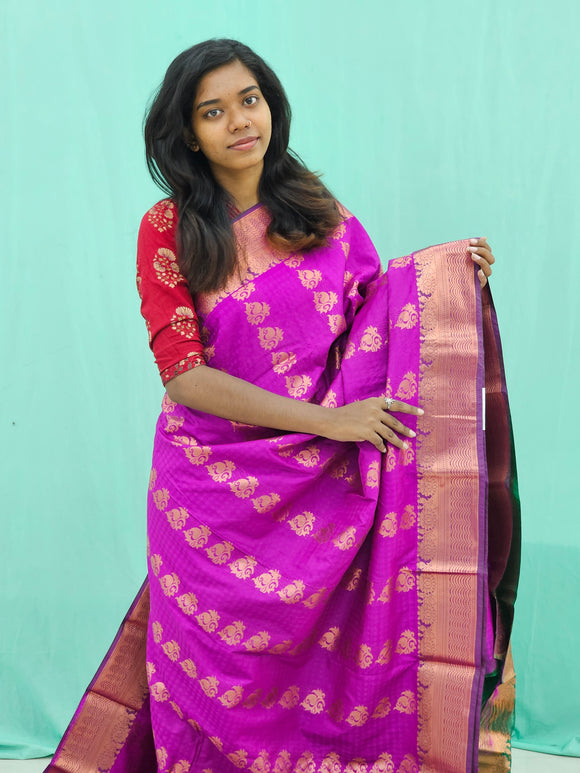Kanchipuram Blended Trendy Silk Saree 098