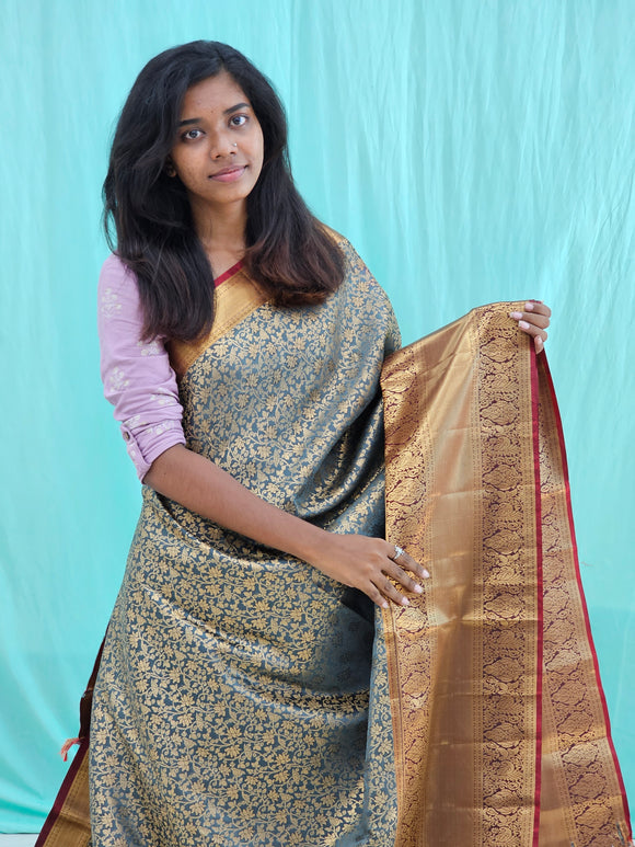 Kanchipuram Blended Trendy Tissue Silk Saree 058