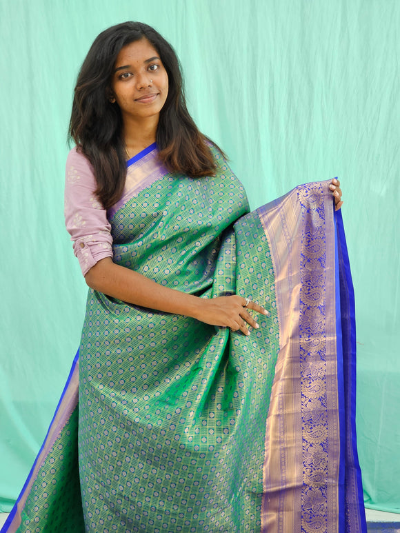 Kanchipuram Blended Trendy Tissue Silk Saree 064