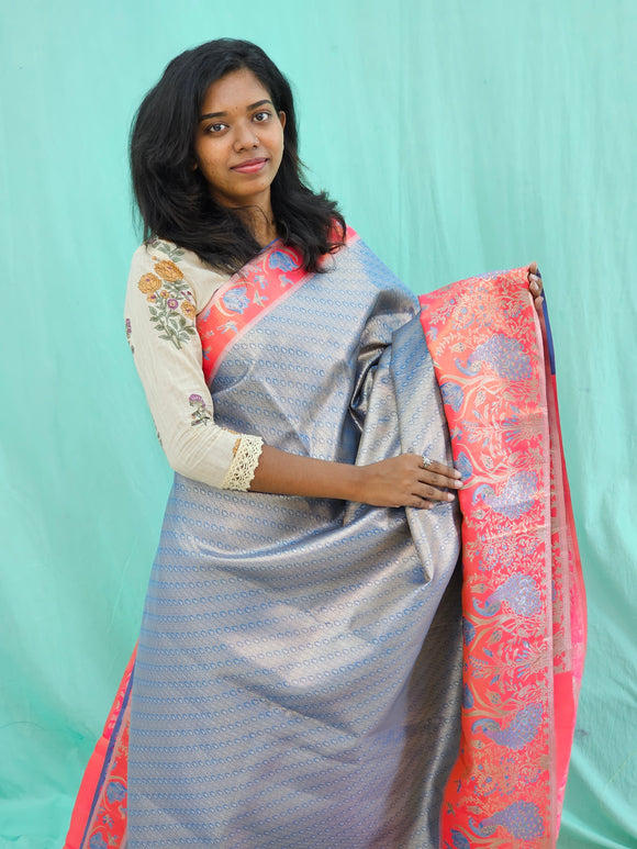 Kanchipuram Blended Grand Tissue Silk Saree 005