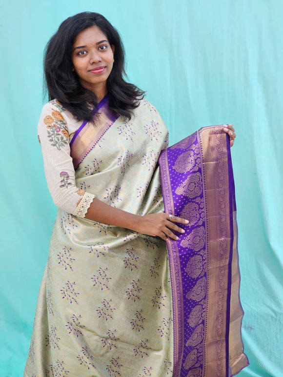 Kanchipuram Blended Grand Tissue Silk Saree 007