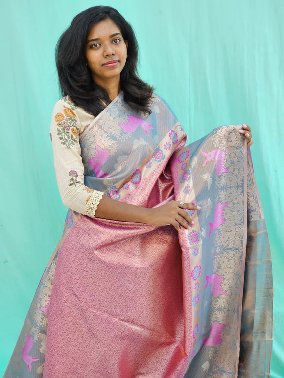 Kanchipuram Blended Grand Tissue Silk Saree 008