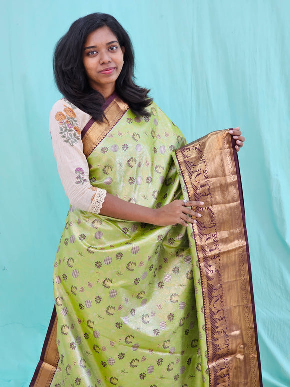 Kanchipuram Blended Grand Tissue Silk Saree 012