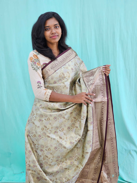 Kanchipuram Blended Grand Tissue Silk Saree 019