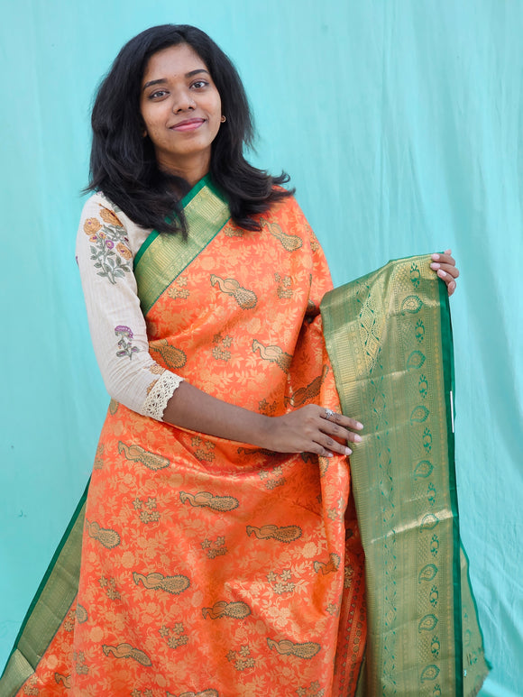 Kanchipuram Blended Grand Tissue Silk Saree 026