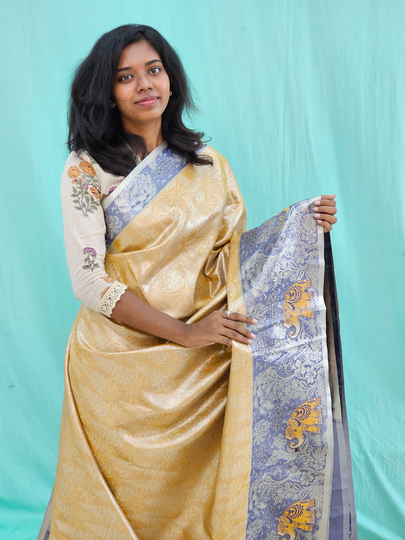 Kanchipuram Blended Grand Tissue Silk Saree 027