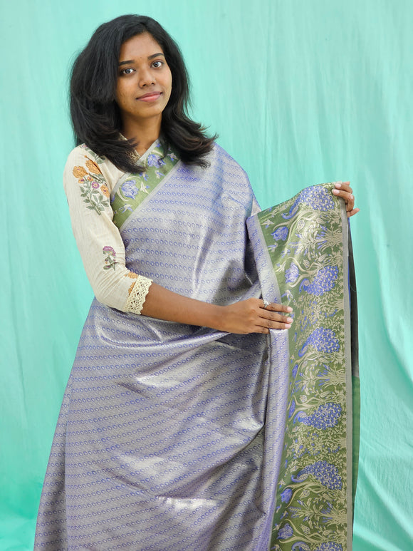 Kanchipuram Blended Grand Tissue Silk Saree 028