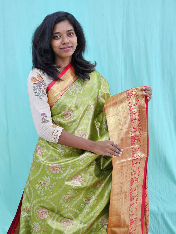 Kanchipuram Blended Grand Tissue Silk Saree 030