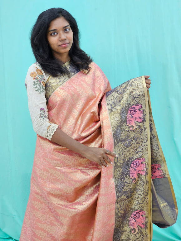 Kanchipuram Blended Grand Tissue Silk Saree 037