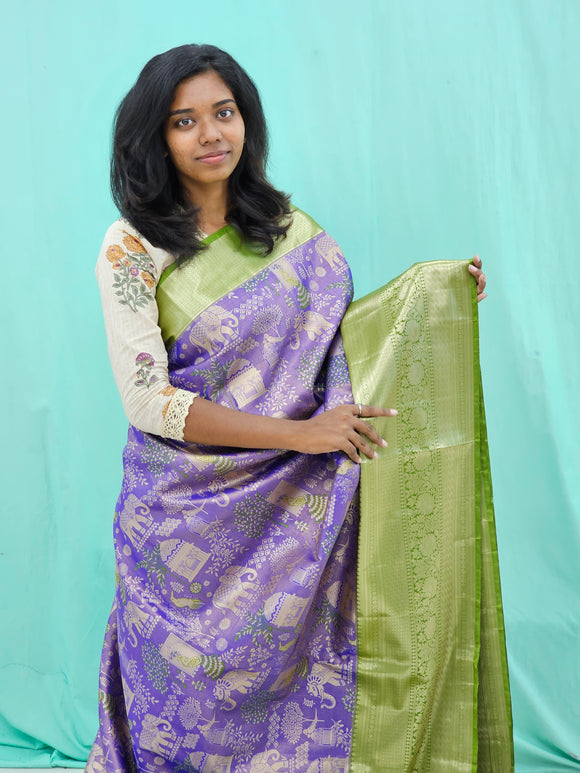 Kanchipuram Blended Grand Tissue Silk Saree 041