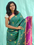 Kanchipuram Blended Mini Bridal Silk Saree 234