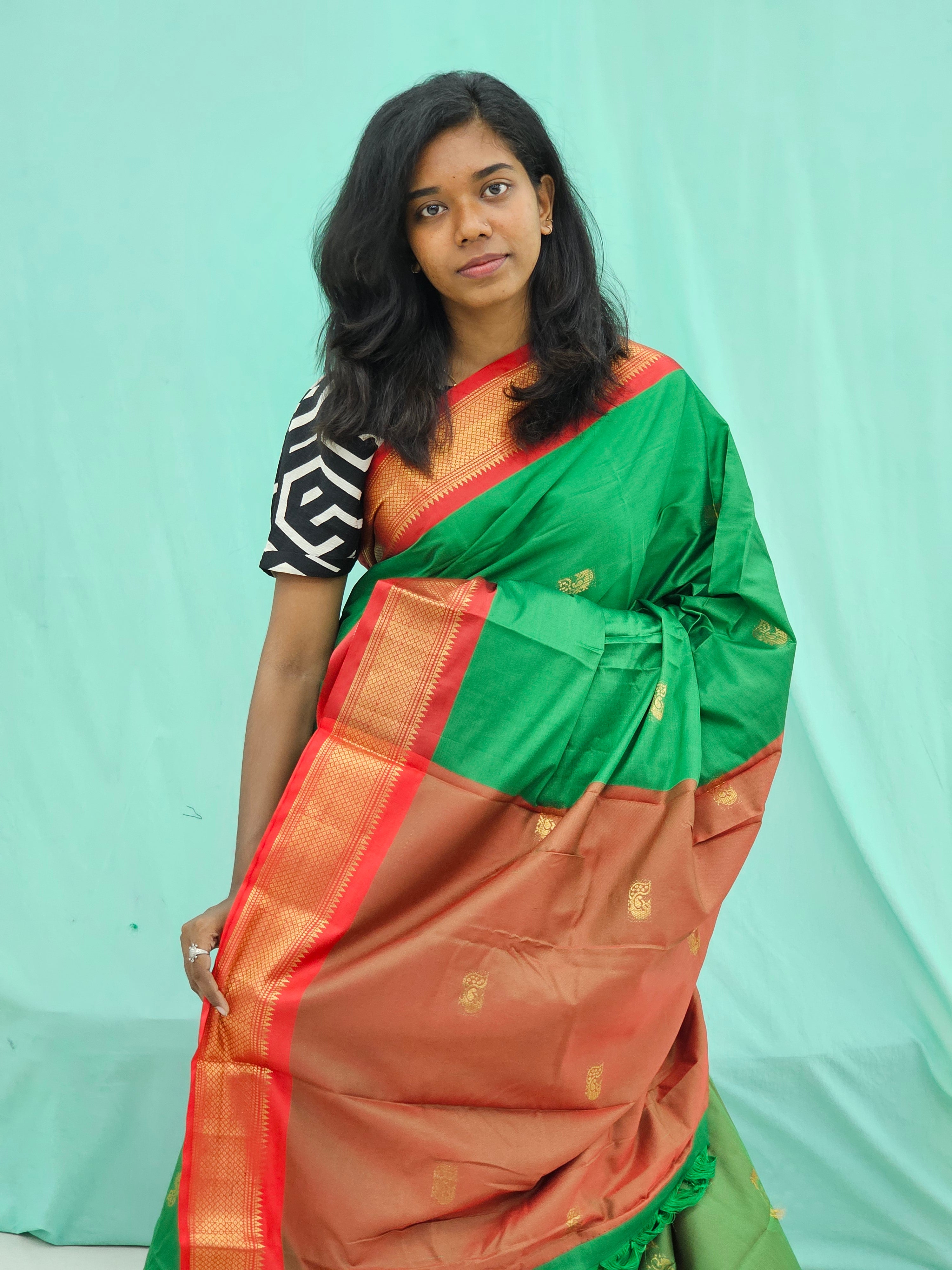 Kanchipuram Blended Soft Fancy Silk Saree 002