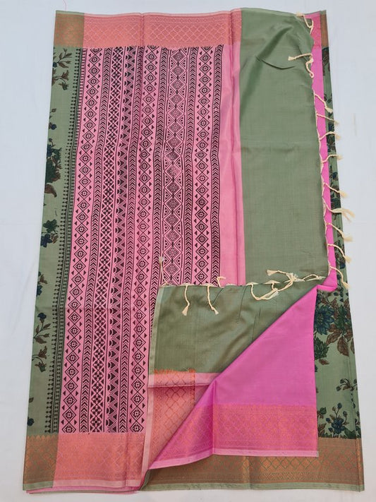 Kanchipuram Blended Soft Silk Silk Saree 089