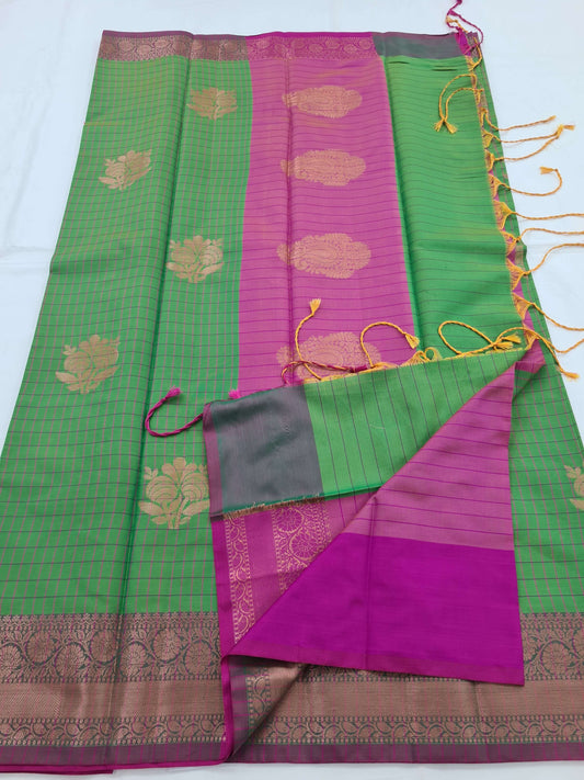 Kanchipuram Blended Soft Silk Silk Saree 023