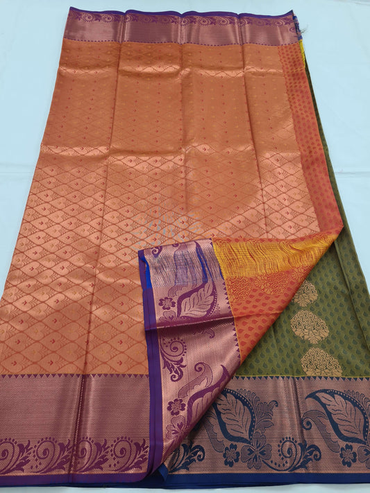 Kanchipuram Blended Soft Silk Silk Saree 030