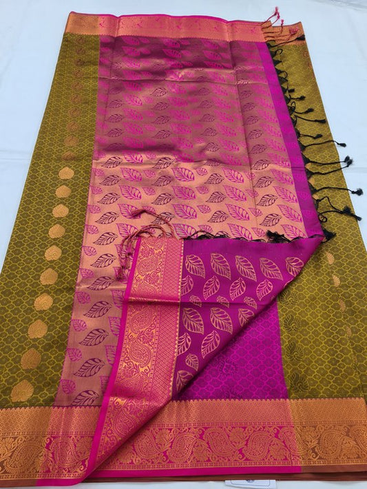 Kanchipuram Blended Soft Silk Silk Saree 032