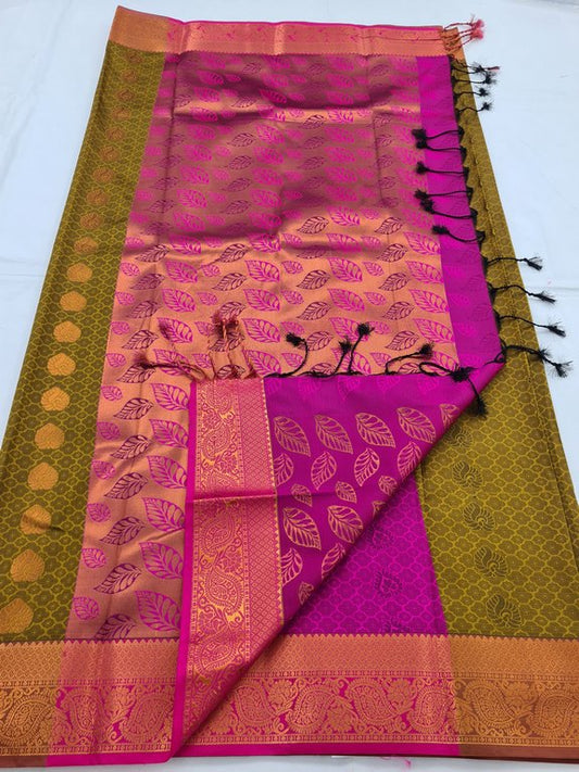 Kanchipuram Blended Soft Silk Silk Saree 038