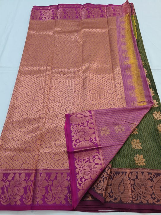 Kanchipuram Blended Soft Silk Silk Saree 043