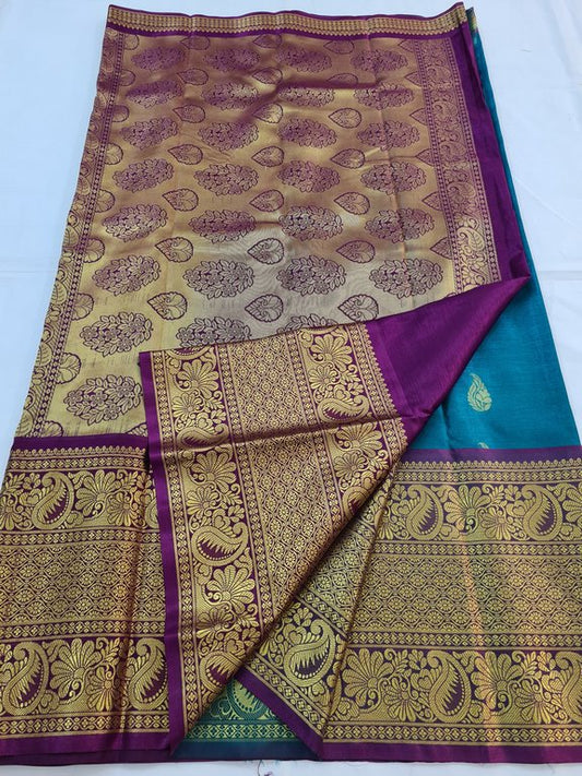 Kanchipuram Blended Soft Silk Silk Saree 048