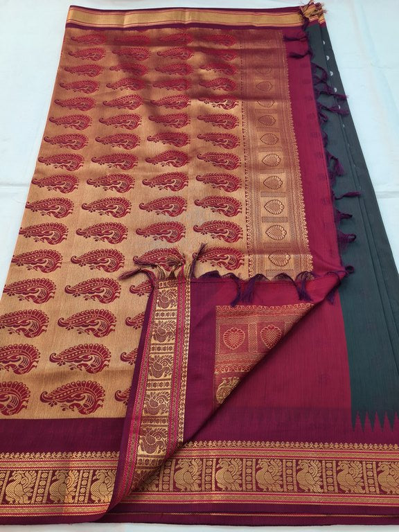 Kanchipuram Blended Soft Silk Silk Saree 054