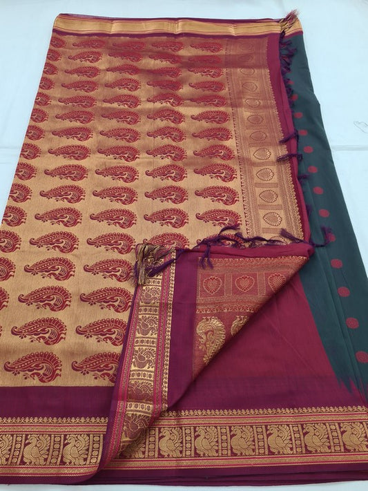 Kanchipuram Blended Soft Silk Silk Saree 066
