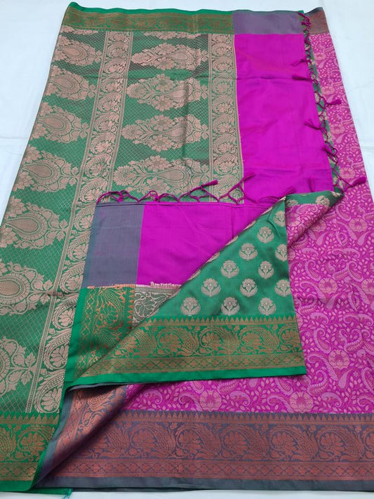 Kanchipuram Blended Soft Silk Silk Saree 073