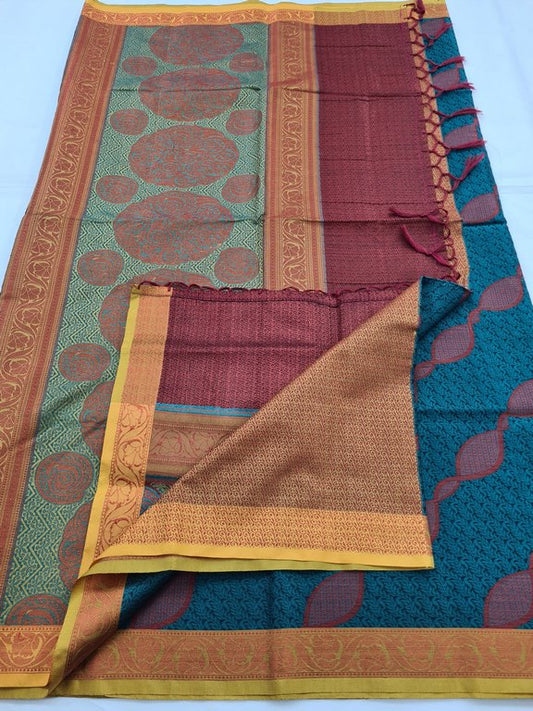 Kanchipuram Blended Soft Silk Silk Saree 076