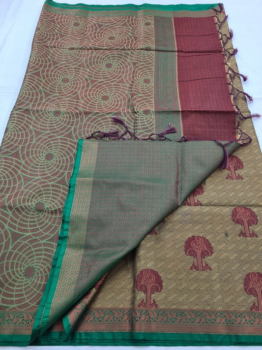 Kanchipuram Blended Soft Silk Silk Saree 080