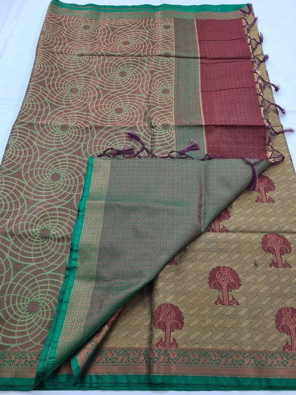 Kanchipuram Blended Soft Silk Silk Saree 080