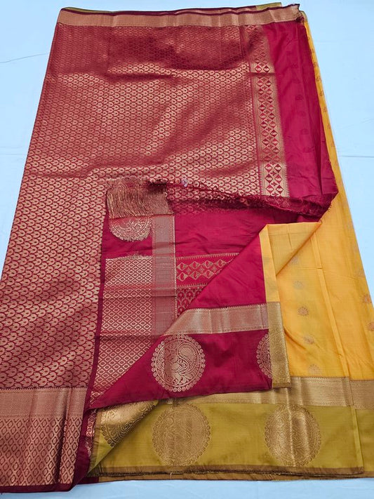 Kanchipuram Blended Trendy Fancy Silk Saree 017
