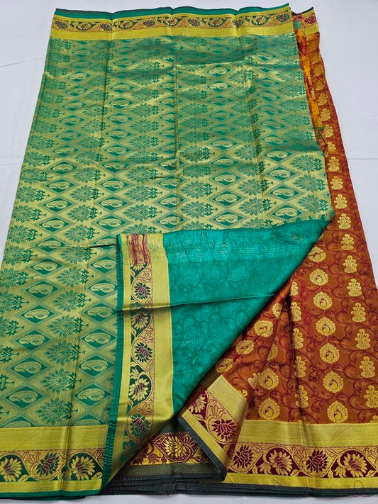 Kanchipuram Blended Trendy Fancy Silk Saree 019