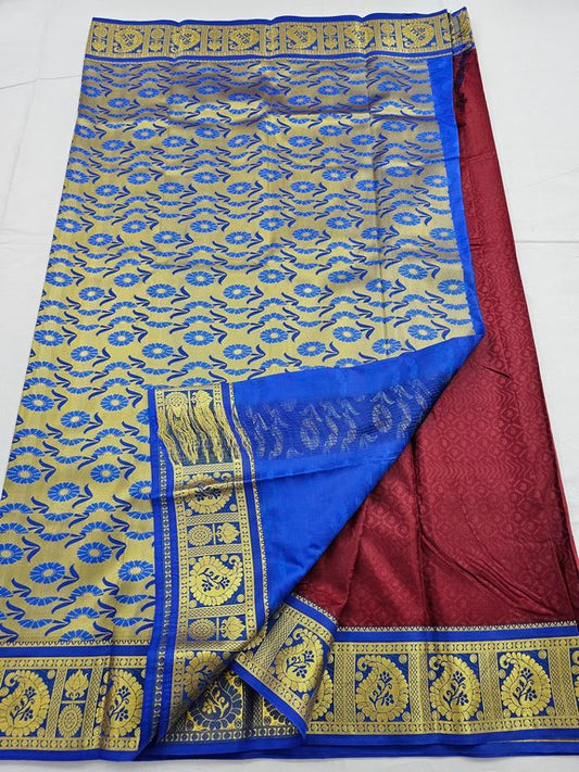 Kanchipuram Blended Trendy Fancy Silk Saree 029