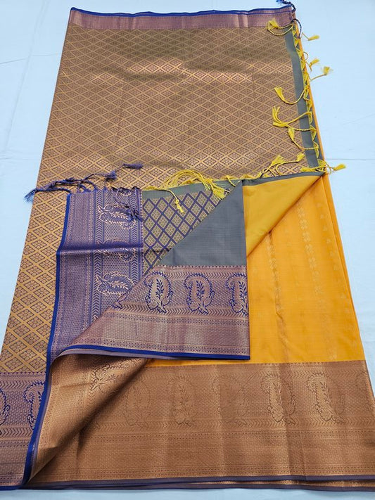 Kanchipuram Blended Trendy Fancy Silk Saree 046