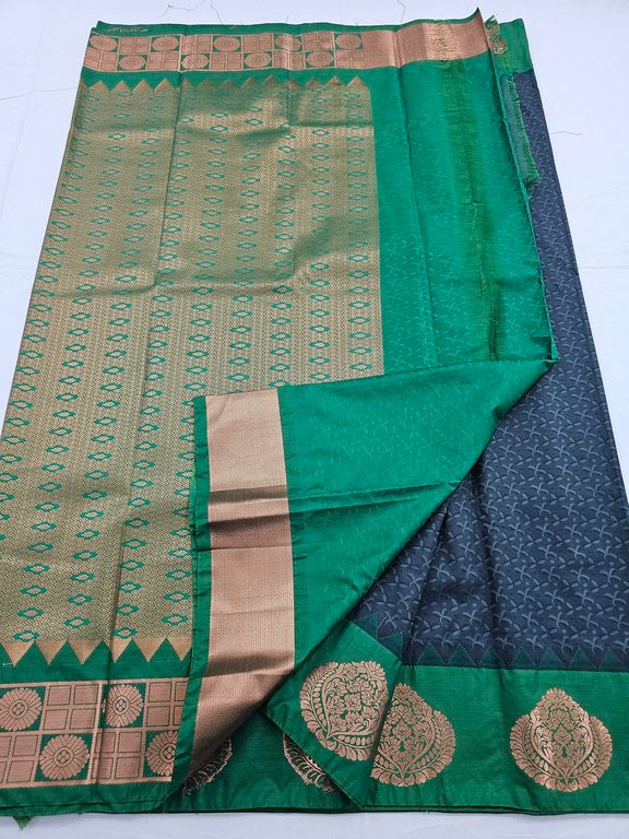 Kanchipuram Blended Trendy Fancy Silk Saree 060