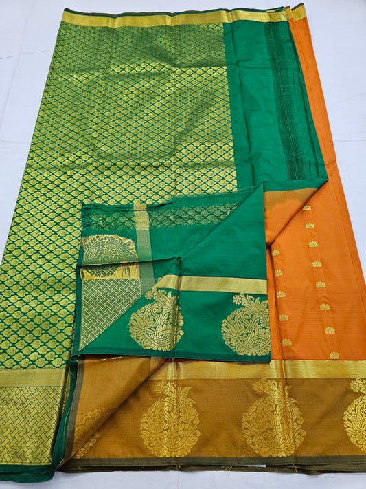 Kanchipuram Blended Trendy Fancy Silk Saree 061
