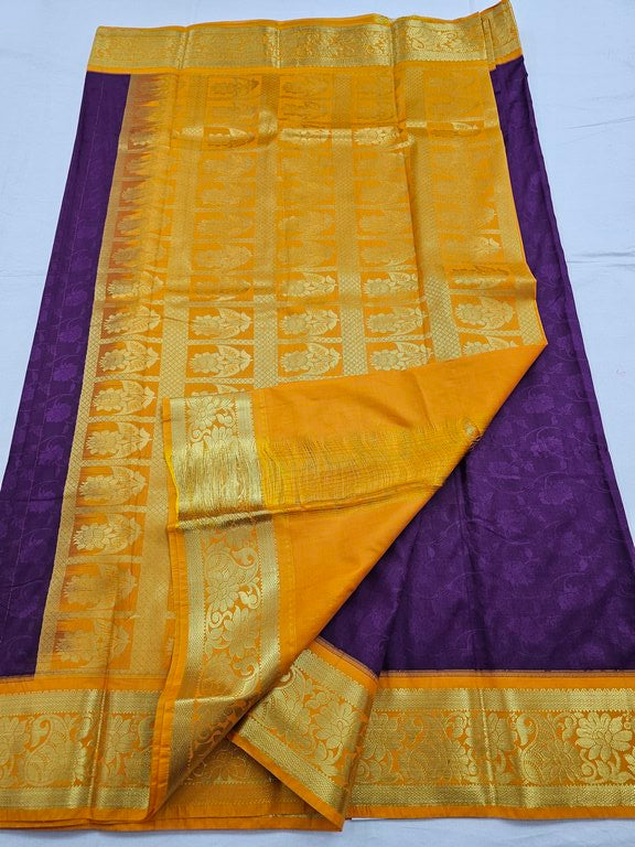 Kanchipuram Blended Trendy Fancy Silk Saree 082