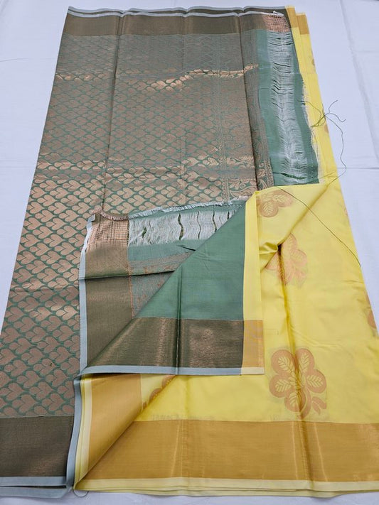 Kanchipuram Blended Trendy Fancy Silk Saree 084