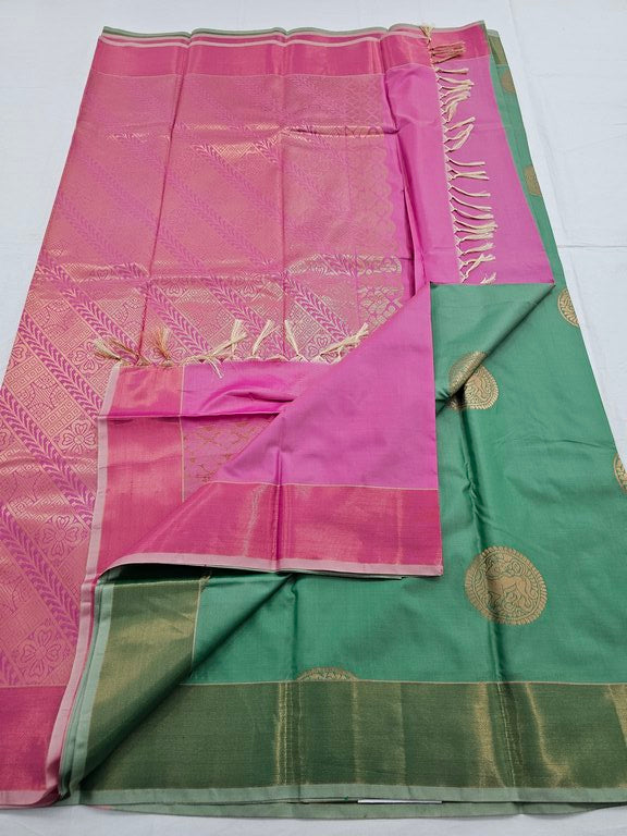 Kanchipuram Blended Trendy Fancy Silk Saree 092