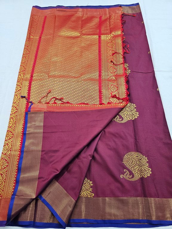 Kanchipuram Blended Trendy Fancy Silk Saree 097
